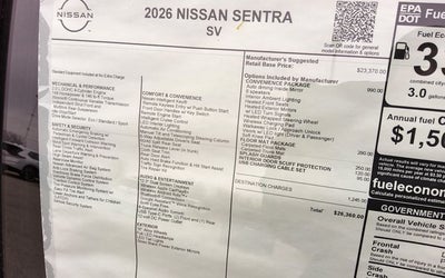 2026 Nissan Sentra SV