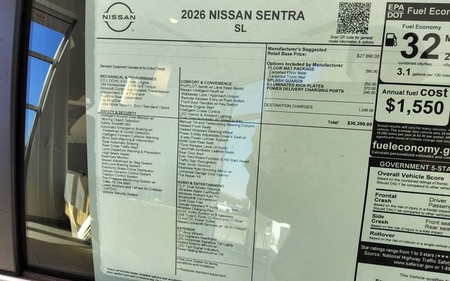 2026 Nissan Sentra SL