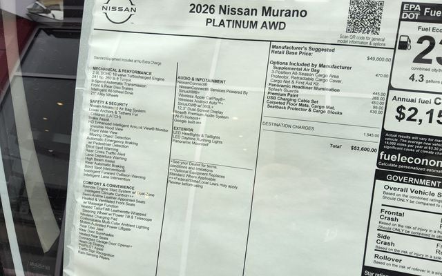 2026 Nissan Murano Platinum