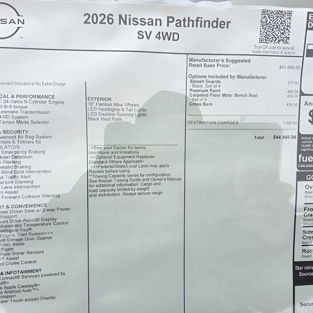 2026 Nissan Pathfinder SV