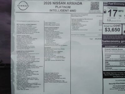 2026 Nissan Armada Platinum