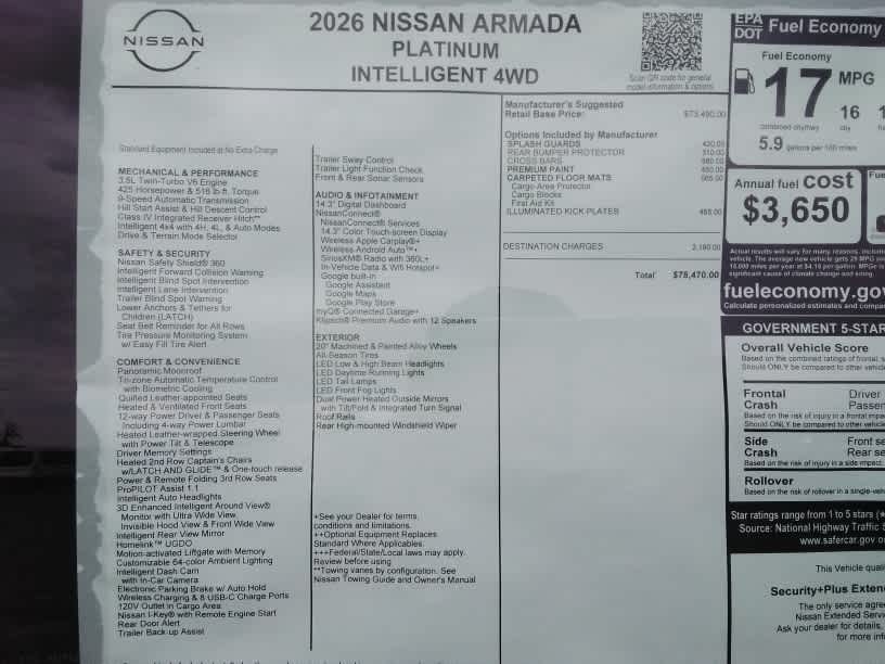 2026 Nissan Armada Platinum